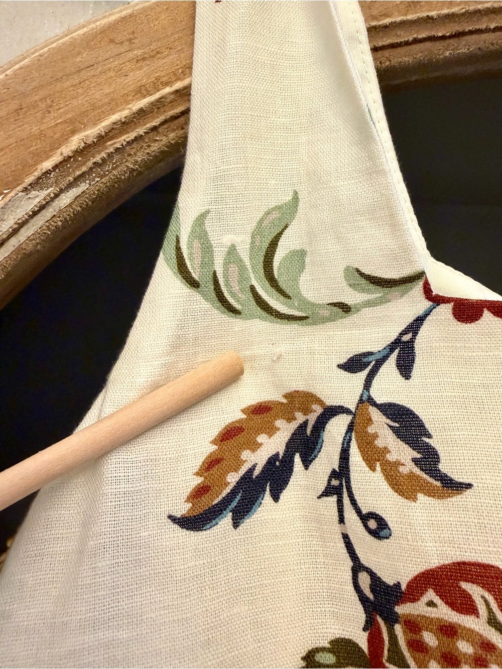 Tuckernuck Cream Floral Mini Dress with Rust and Navy Accents - Picture 6 of 6